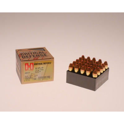 Hornady Ammunition, .38 Special+P, 110 gr, FTX, Critical Defence [25] 
