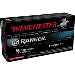 Winchester Ammunition, 9×19mm Parabellum, 147 gr, T-Series [50]