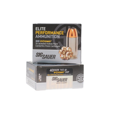 Sig Sauer  Ammunition, .40SW, 165 gr, Elite V-Crown [20]