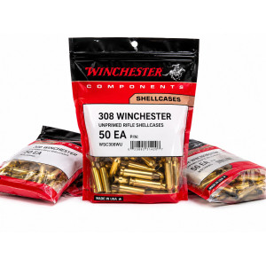 Winchester 308 Win Unprimed, New Brass [50]