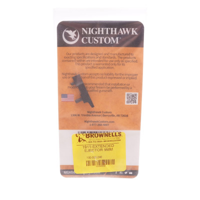 Nighthawk Custom 1911 Extended Ejector 9mm
