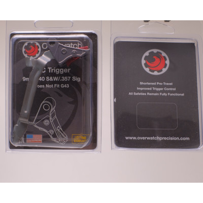 Overwatch Precision TAC Trigger for 9mm/.40SW/ .357 SIG, does not fit G43