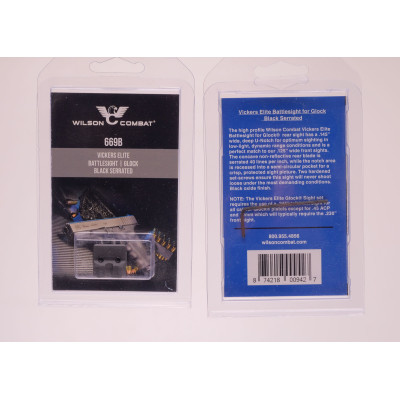 Wilson Combat Vickers Elite Rear Battle Sight - Glock 9mm/.40/.357