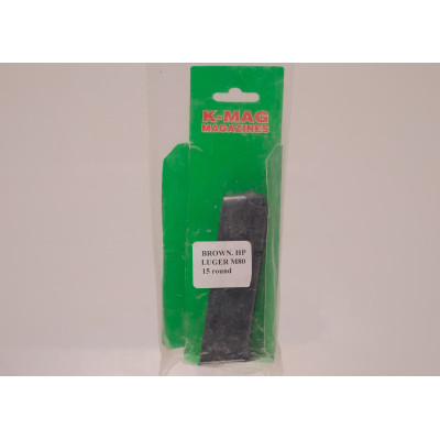 K-MAG Magazines 9mm, Brown. HP Luger M80 15 Round