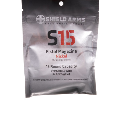 Shield Arms  Glock 48 & 43X, S15, Gen3, Nickle, 15 Round Magazine