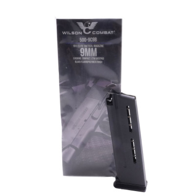 Wilson Combat 9mm, 1911 Elite Tactical, Compact, ETM Base Pad, 9 Round Magazine