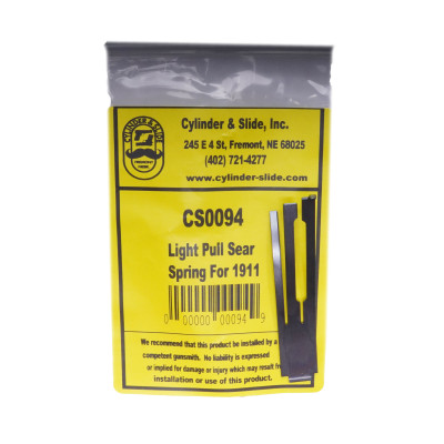 Cylinder & Slide 1911 Light Pull Sear Spring