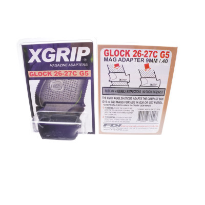 XGrip Mag Adapters For Glock 26-27C Gen5, 9mm/.40/.357