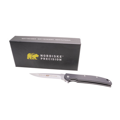Nordiske Precision RAVN G10 Handle, Folder Knife, Black 