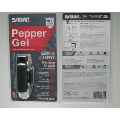 Sabre Campus Safety Pepper Gel, BLK Hai