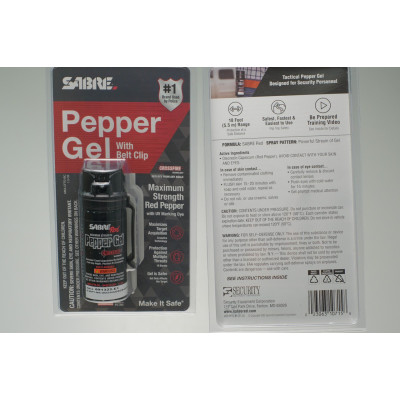 Sabre MK-3 Gel, W/Belt Clip, RRD Cross