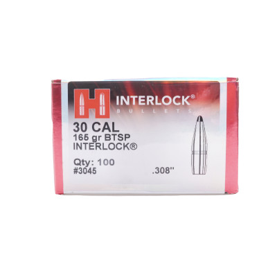 Hornady 30 Cal, 165 Gr, BTSP Interloack [100]