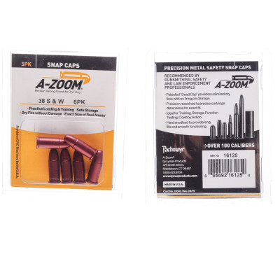 Lyman .38 S&W,  A-Zoom Snap Snap Caps, 5 Pack 