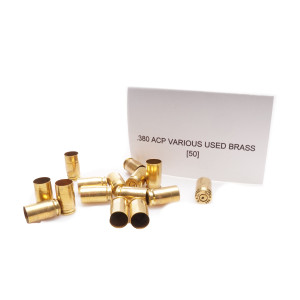 Various Used .380 ACP / 9mm Short, Used Brass, [50]