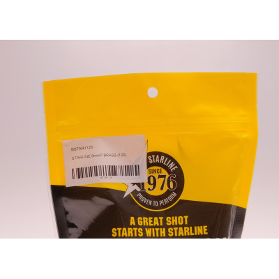 Starline 9×19mm Parabellum, New Brass [100]