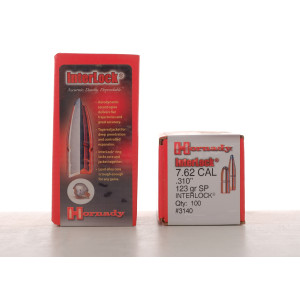 Hornady 7.62 Cal .310, 123 gr, SP Interlock, Bullets [100]