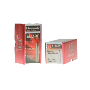 Hornady 6mm, 103 gr, ELD-X-BT, Bullets [100]