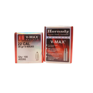 Hornady 22 Cal .224, 35 gr. V-Max Bullets [100]