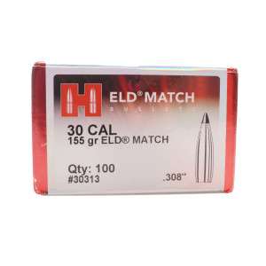 Hornady .30 Cal, 308, 155 gr, ELD-M Bullets [100]