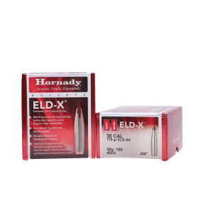 Hornady 30 Cal, .308, 178 gr, ELD-X, Bullets [100]