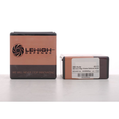 Lehigh .380 ACP / 9mm Short, 65g gr, Xtreme Defense, Bullets [50]