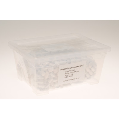 Silver Rapids 9×19mm Parabellum 125 gr RN BPJ, White Bullets [1000]