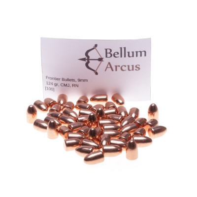 Frontier 9×19mm Parabellum, 124 gr, CMJ, Bullets [100]