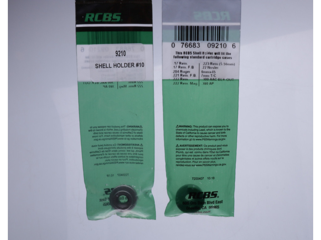 RCBS Shell Holder N°17 – Base Reggibossolo Per Ricarica Munizioni, Codice 09217