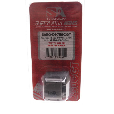 Superlative Arms AR-15 Adjustable Gas Block .750 Clamp On Grey DLC Finish 