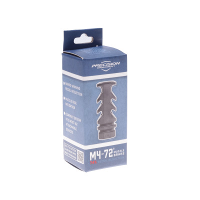 Precision Armament M4-72 Severe-Duty Brake, 30 Caliber, 14-1 LH, SS, Black