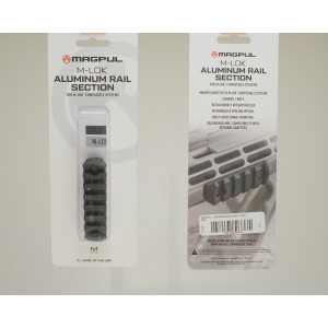 Magpul 7 Slot, M-Lok Aluminium Rail Section, Black