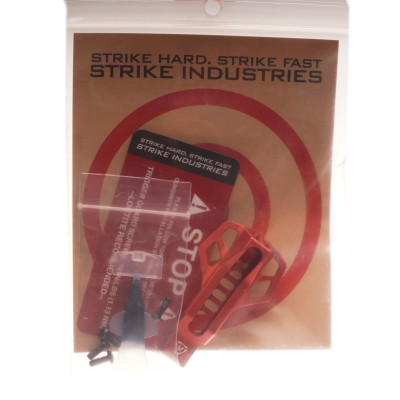 Strike Industries Billet Trigger Guard With Finger Rest, Red Line