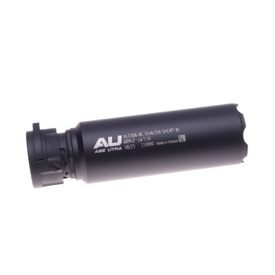 ASE Utra Dual 5.56,  Short Suppressor, Cal 5.56mm, Black, With Flashider