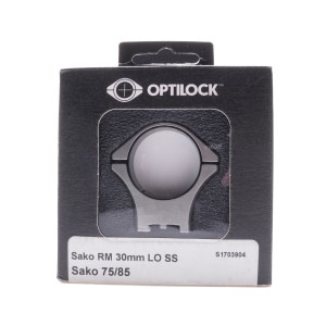 Sako Optilock Low Stainless Steel Ring Mount 7/85 30mm