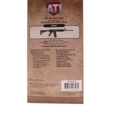 ATI Outdoors AR15 TacLite Adjustable Mil-Spec Stock