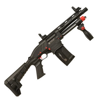 Panzer Arms Super Short, 12-Gauge, With Stock, Black and Red