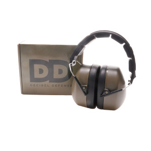 Decibel Defense Safety Earmuffs, Army Green