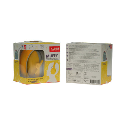 Alpine Hearing Protection Muffy Baby, Hearing Protection, Yellow